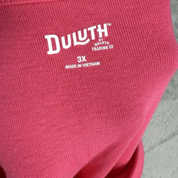 Duluth Trading Co Casual Shirt Lot of 2 Womens 3X Pink Gray Basic Staple Cotton - Picture 10 of 12